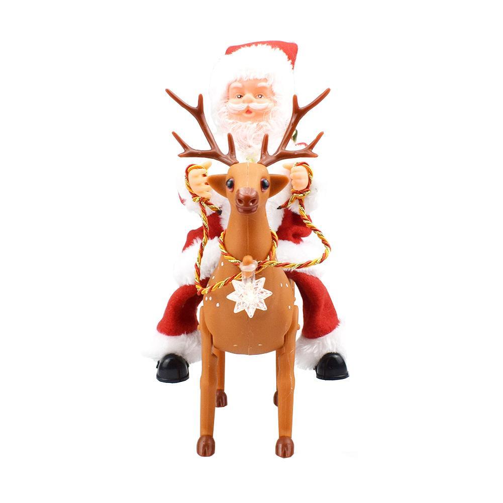 Christmas Gift Music Walking Riding Deer Santa（BUY 1 GET 2ND 10% OFF）