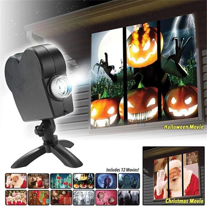 (🔥50% OFF🔥）Haunted Halloween&Christmas Projector