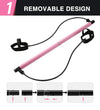 Portable Pilates Bar Kit With Resistance Band Exercise Stick