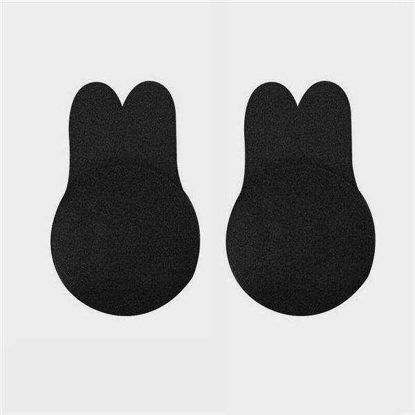 SOLID BREAST LIFTING ADHESIVE BRA - BLACK