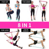 Portable Pilates Bar Kit With Resistance Band Exercise Stick