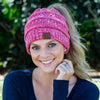 Soft Knit Ponytail Beanie