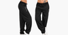 Casual High Waist Oversized Loose Leggings Sports Pants