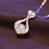 TWINKLING HEART WATERDROP STONE NECKLACE